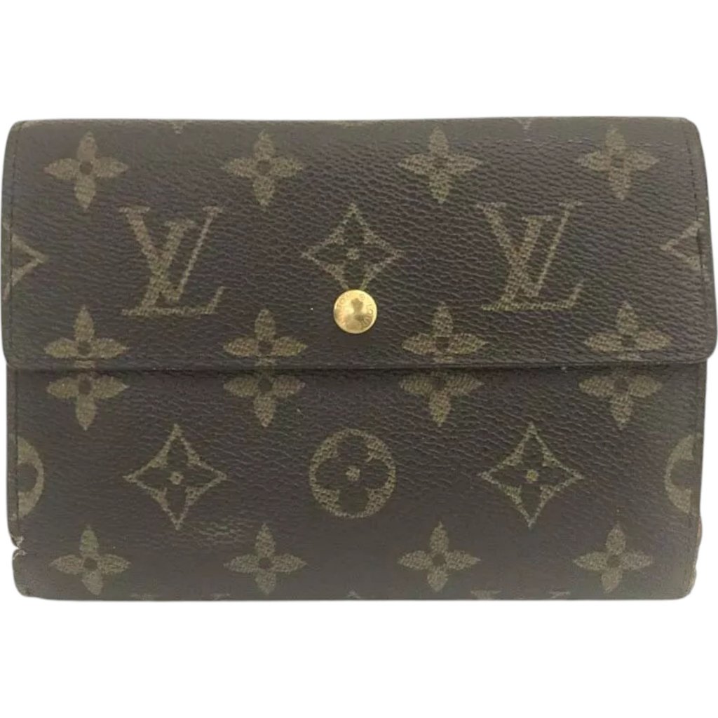 893183bj (L1) Louis Vuitton Wallet Porte Tresor Etui Papiers Brown Monogram